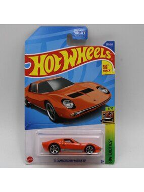 Hot Wheels '71 Lamborghini Miura SV Orange 2022 HW Exotics 5/10 202/250